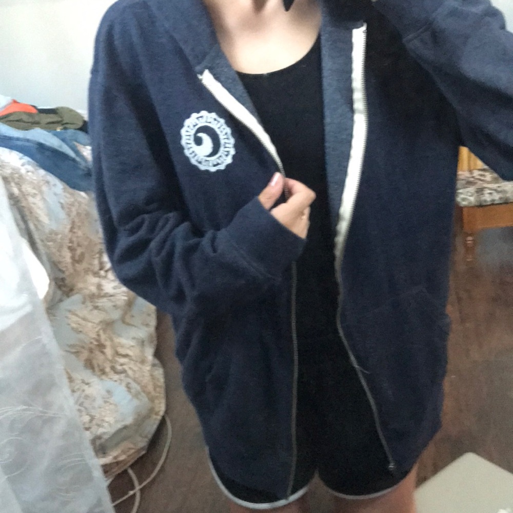 Cisco Brewery Nantucket Navy Blue Zip Up Hoodie